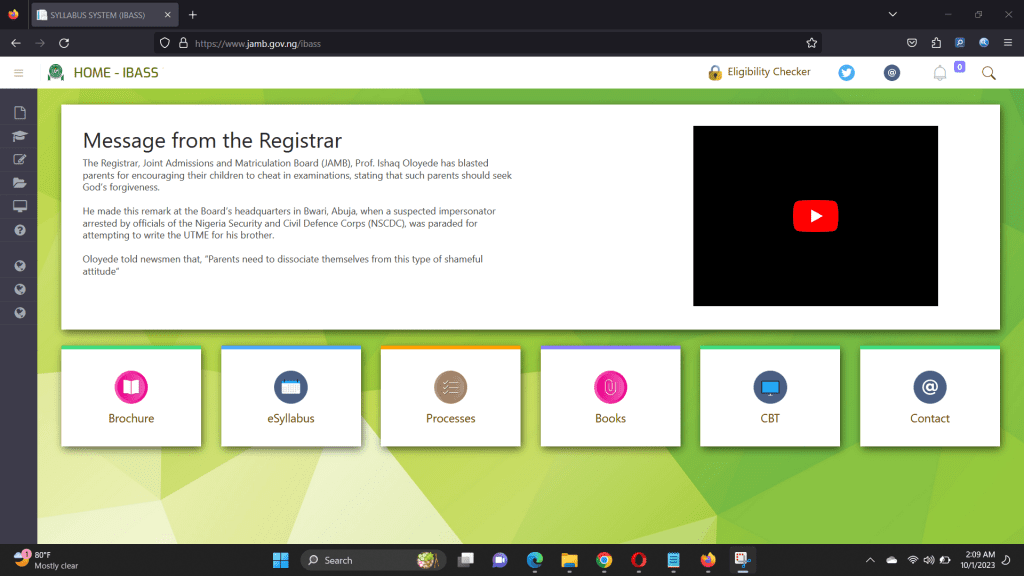 JAMB Brochure 2025/2026 PDF Download All Schools & Courses