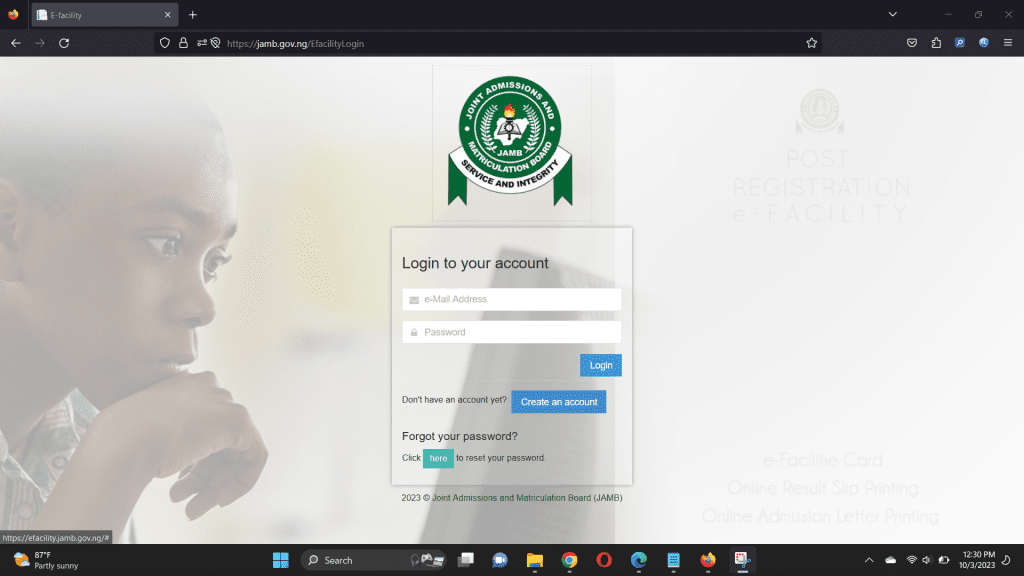 JAMB CAPS 2025/2026 Portal Login, Check, and Accept Your Admission Status